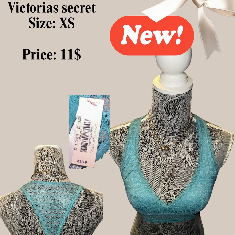 Victoria's Secret Turquoise Lace Bralette - XS